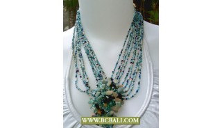 Beads Coloring Necklaces Chockers with Stones
